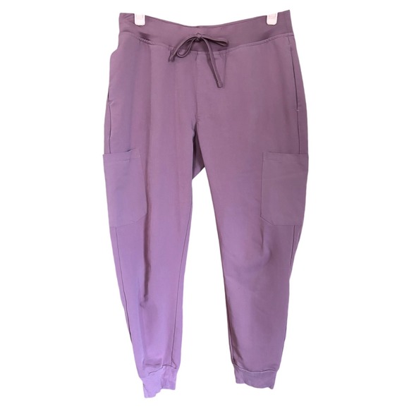 Mandala Pants - Mandala Equa-Tek Jogger Scrub Pants‎ Womens Small Petite Mauve Cargo Pockets